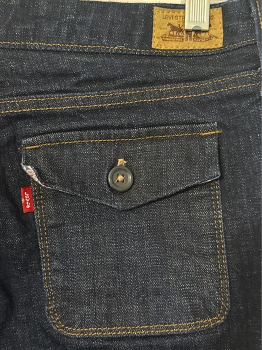 Levi's 545 Low Boot Cut Jeans Dark Wash Patch Pockets Size US 12 M.